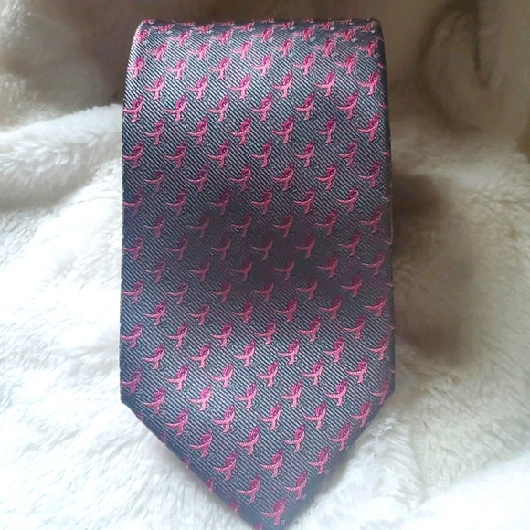 Susan G Komen Other - Susan G Komen Pink & Grey Neck Tie